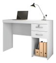 Ver imagem 5 de Mesa para Escritorio Escrivaninha 2 Gavetas com Chave 120cm Branca - JCM