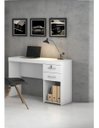 Ver imagem 4 de Mesa para Escritorio Escrivaninha 2 Gavetas com Chave 120cm Branca - JCM