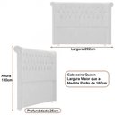 Ver imagem 3 de Cabeceira para Cama Box Queen 202cm Sophy Bouclé Off White - Sallar Home