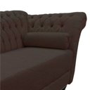 Ver imagem 3 de Recamier Decorativo Divã Styllus Lado Esquerdo Couro Marrom