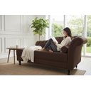 Ver imagem 2 de Recamier Decorativo Divã Styllus Lado Esquerdo Couro Marrom