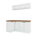 Ver imagem 2 de Lavanderia Modulada 05 Peças 100% MDF com Balcão Canto Reto e Tampo Branco HP/Nature Emilly