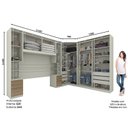 Ver imagem 4 de Quarto Modulado Casal Seletto 5 Peças com Closet Areia/Jequitibá e Espelho - Móveis Henn