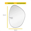 Ver imagem 5 de Espelho com Led Frio Decorativo de Parede Sala Quarto Banheiro Hall Camarim 44x64cm Mod. Nuvem