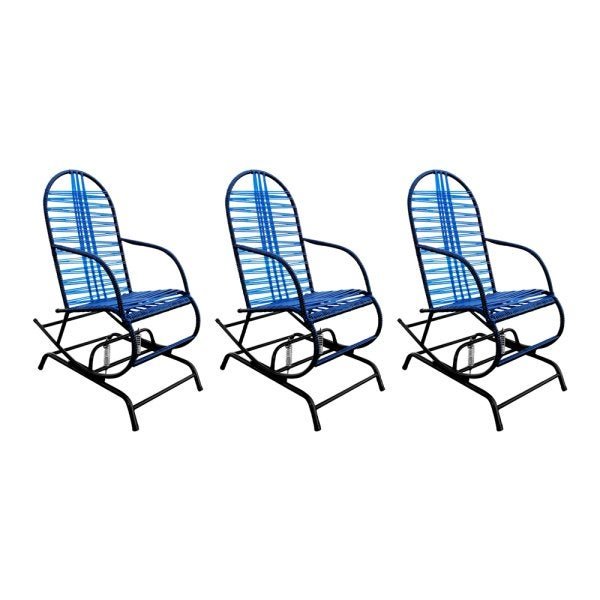 Kit 3 Cadeiras de Balanço Adulta Fio Duplo Azul - 1