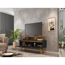 Rack Sala Rubi 1.20 para TV 50 Pol. Preto/Cinamomo - 2