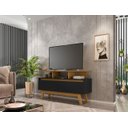 Ver imagem 1 de Rack Sala Rubi 1.20 para TV 50 Pol. Preto/Cinamomo