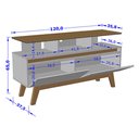 Ver imagem 3 de Rack Sala Rubi 1.2 para Tv até 50 2 Portas Pé Madeira Macica