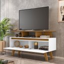 Ver imagem 2 de Rack Sala Rubi 1.2 para TV até 50 2 Portas Pé Madeira Macica