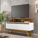 Ver imagem 1 de Rack Sala Rubi 1.2 para TV até 50 2 Portas Pé Madeira Macica