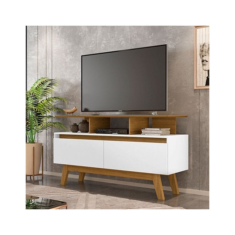 Rack Sala Rubi 1.2 para TV até 50 2 Portas Pé Madeira Macica