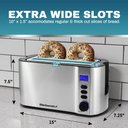 Ver mais imagens de Elite Gourmet Torradeira 2 Fatias Extra Larga 1.25" com 6 Níveis (inox)