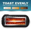 Ver imagem 5 de Elite Gourmet Torradeira 2 Fatias Extra Larga 1.25" com 6 Níveis (inox)
