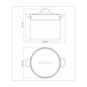 Ver imagem 5 de Caldeirão Tramontina Professional em Aço Inox Fundo Triplo com Tampa e Alças 28 cm 15,7 L