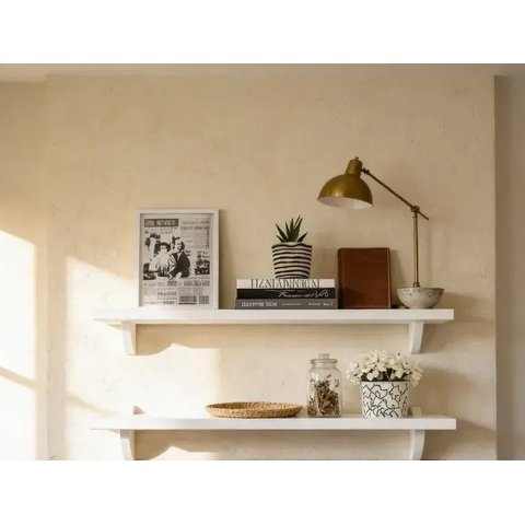 Kit 2 Prateleiras Quarto 50x20 Mdf Suporte Organiza e Decora