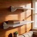 Ver imagem 2 de Kit 2 Prateleiras Quarto 50x20 Mdf Suporte Organiza e Decora