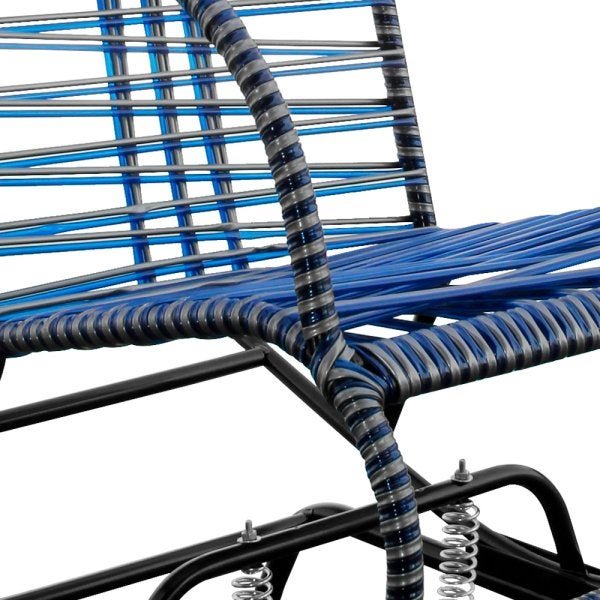 Kit 3 Cadeiras de Balanço Adulta Fio Duplo Azul e Prata - 4