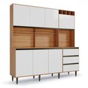 Ver imagem 1 de Armário de Cozinha Versatti 7 Portas 3 Gavetas Freijó Off White Batrol