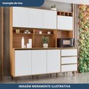 Ver imagem 2 de Armário de Cozinha Versatti 7 Portas 3 Gavetas Freijó Off White Batrol
