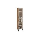 Ver imagem 3 de Paneleiro de Cozinha Alpha 2509 C/ 2 Portas (1 C/ Vidro) 50cm Preto - Carraro