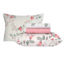 Ver imagem 2 de Jogo de Cama Duplo 140 Fios Realce Premium Adele Rosa e Cinza Sultan