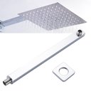 Ver imagem 6 de Kit Chuveiro Ducha Slim Quadrada 25x25cm Cromada Inox 2 Acabamento
