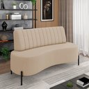 Ver imagem 2 de Sofá 2 Lugares Living 135cm Pé Ferro Pto Maraú Linho Bege K01 - D'Rossi