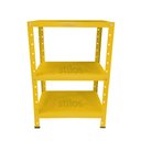 Ver imagem 3 de Estante de Aço Mini com 3 Prateleiras 45x27cm 45kg Coluna Bipartida Para Escritório Amarela