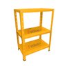 Estante de Aço Mini com 3 Prateleiras 45x27cm 45kg Coluna Bipartida Para Escritório Amarela - 1