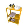 Estante de Aço Mini com 3 Prateleiras 45x27cm 45kg Coluna Bipartida Para Escritório Amarela - 2
