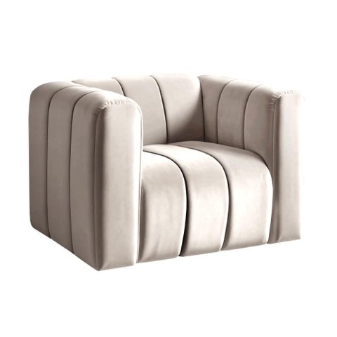 Poltrona Mona Cor Suede Bege