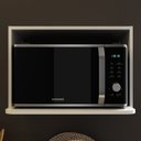 Ver imagem 2 de Armario Aereo Nicho Microondas 60 Cm Mdf Cz3319 Branco Tecno Mobili