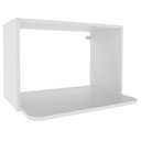 Ver imagem 5 de Armario Aereo Nicho Microondas 60 Cm Mdf Cz3319 Branco Tecno Mobili
