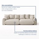Ver imagem 6 de Sofá Cama Modular Orgânico Retrátil 4 Lugares Base Madeira Maciça 290cm Marrocos