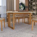 Ver imagem 3 de Conjunto Sala de Jantar Lina em Madeira Maciça 6 Cadeiras Linho Fendi