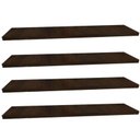 Ver imagem 1 de Kit 4 Prateleira Reta 50x10 Marrom Mdf Decorativos