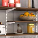 Ver imagem 2 de Kit 10 Trilho Cremalheiras para Prateleira Duplo Branco 1 metro - Starfer