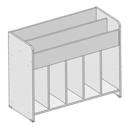 Expositor de Livros Bogotá 100% Mdf (biblioteca Livreiro) Woodcore - 2