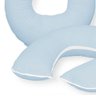 Almofada Amamentação e Apoio para Bebê Sentar 2 em 1 -Azul - 2