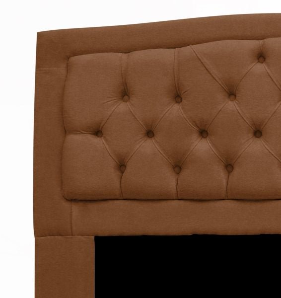 CONJUNTO CABECEIRA BOX SOLTEIRO 90CM COSTA RICA + RECAMIER BARCELONA SUEDE MARROM - VH DECOR - 3