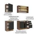 Ver mais imagens de Cozinha Completa 180006 Com Armário E Balcão Rustic/Preto