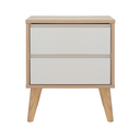 Ver imagem 3 de Mesa de Cabeceira 2 Gavetas Retrô