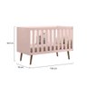 Kit Quarto Infantil Bebê Retrô Com Berço - Rose - 2