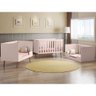 Kit Quarto Infantil Bebê Retrô Com Berço - Rose - 5