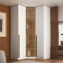 Ver imagem 1 de Guarda Roupa de Canto Obliquo Reflecta 3 Portas Mdf Altezza Trend Belmax:branco