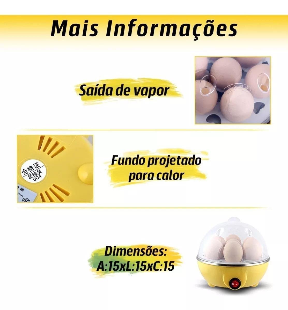 Cozedor Ovos Elétrico Portátil: Praticidade na Cozinha 110v - 5