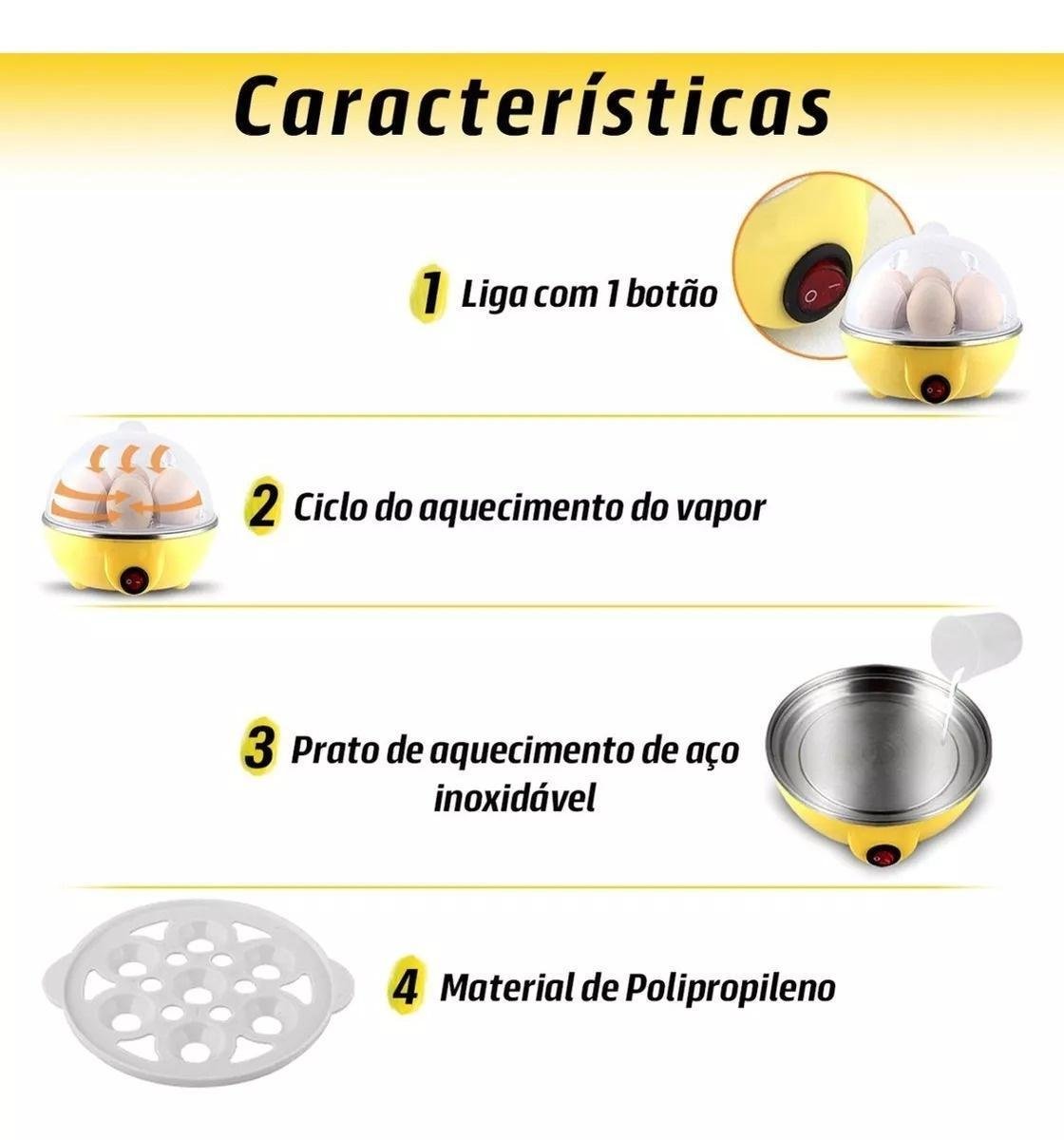 Cozedor Ovos Elétrico Portátil: Praticidade na Cozinha 110v - 2