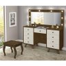 Penteadeira Camarim Mila Malbec/off White com Banqueta - Móveis Luapa - 2
