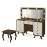 Penteadeira Camarim Mila Malbec/off White com Banqueta - Móveis Luapa - 1