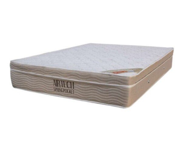 Cama Box Baú Viúva 128 Suede Bege com Colchão Ortobom Airtech Pocket D26 Bege 70x128x188 - 2